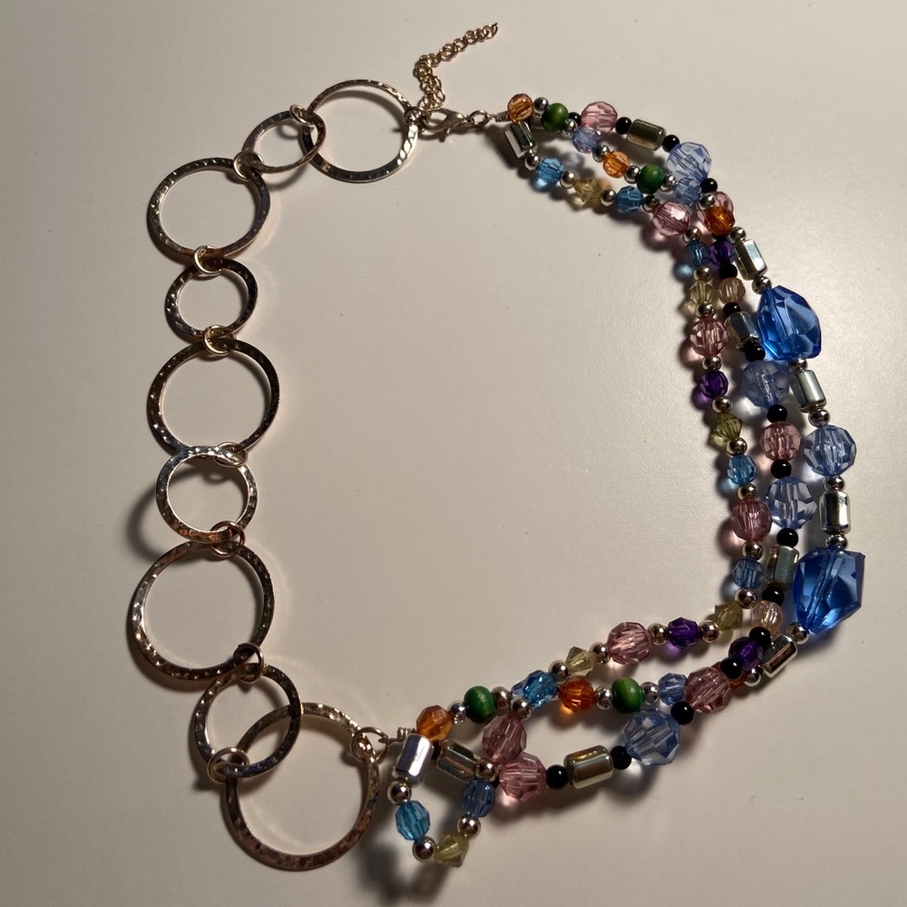 multicolored beaded necklace